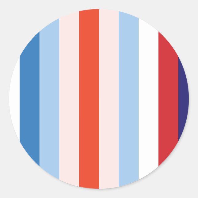 Sticker Rond Combinaison de 8 couleurs (Devant)