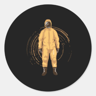 Sticker Rond Combinaison de Hazmat