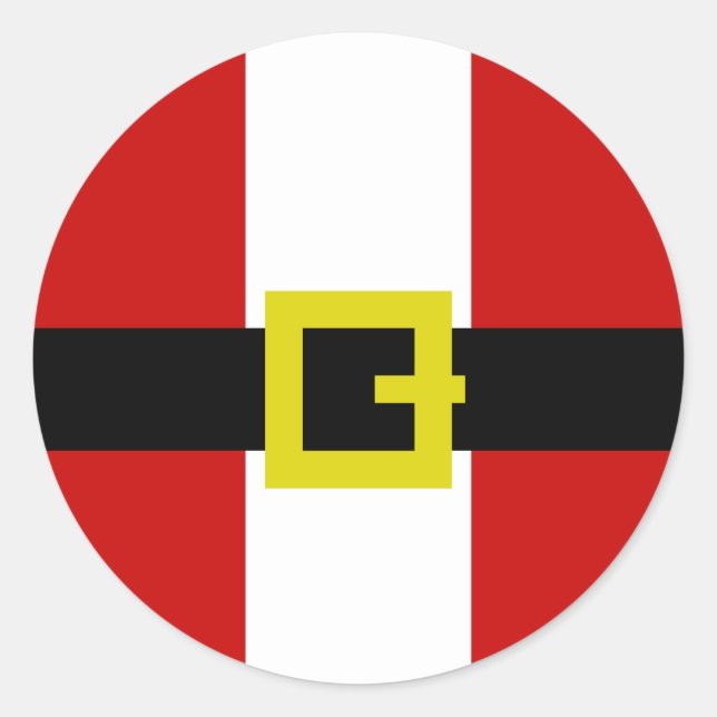 Sticker Rond Combinaison père Noël (Devant)