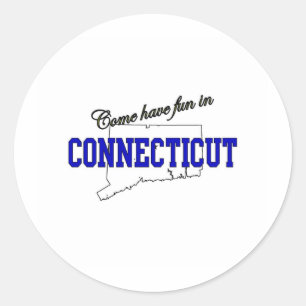 Sticker Rond Come ont l'amusement dans le Connecticut
