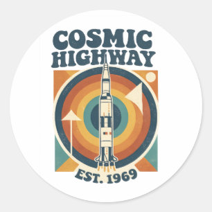 Sticker Rond Comic Highway – Pop Art amusant pour les fans de b