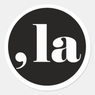 Sticker Rond Comma la, Kamala Harris.