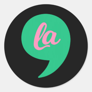 Sticker Rond Comma La Kamala Harris 2022 - Costum électoral