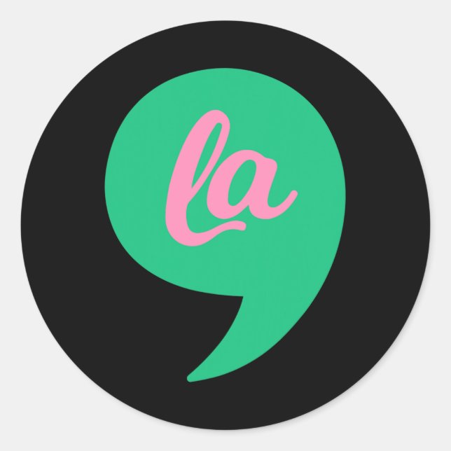 Sticker Rond Comma La Kamala Harris 2022 - Costum électoral (Devant)