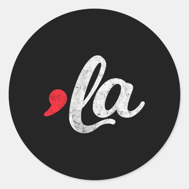 Sticker Rond Comma La Kamala Harris 2024 Pour L'Élection Du Pré (Devant)