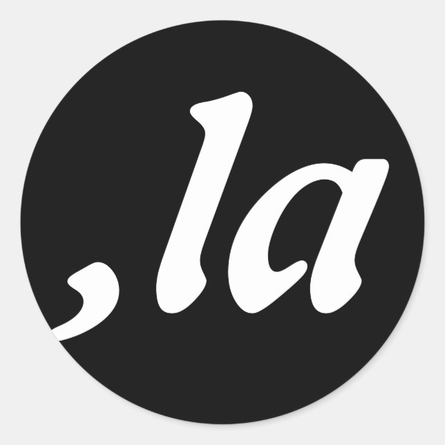 Sticker Rond Comma La Kamala Harris - Conception de texte custo (Devant)