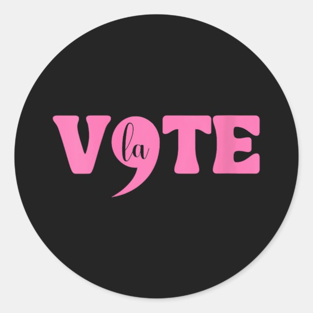 Sticker Rond Comma La Kamala Harris Ponctuation La Elect (Devant)