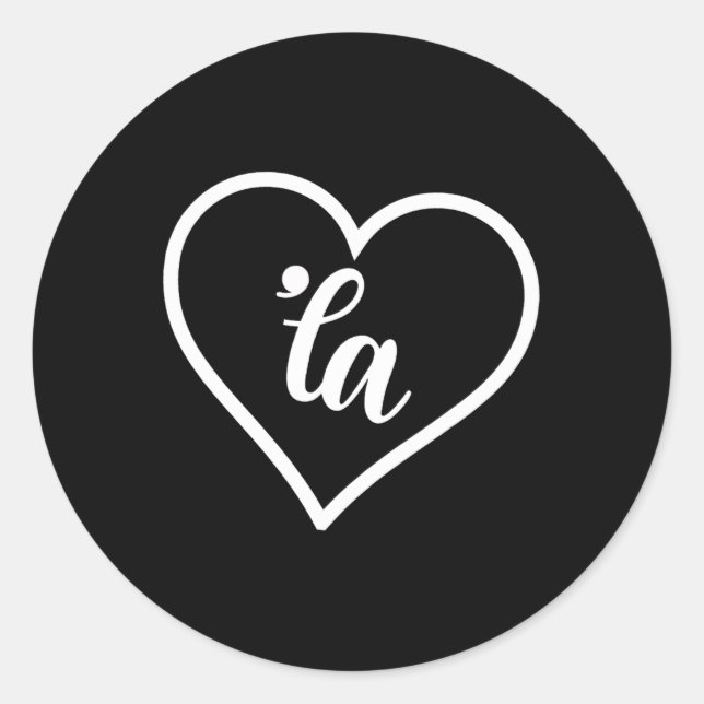 Sticker Rond Comma La Kamala Harris Pour L'Élection De Présiden (Devant)
