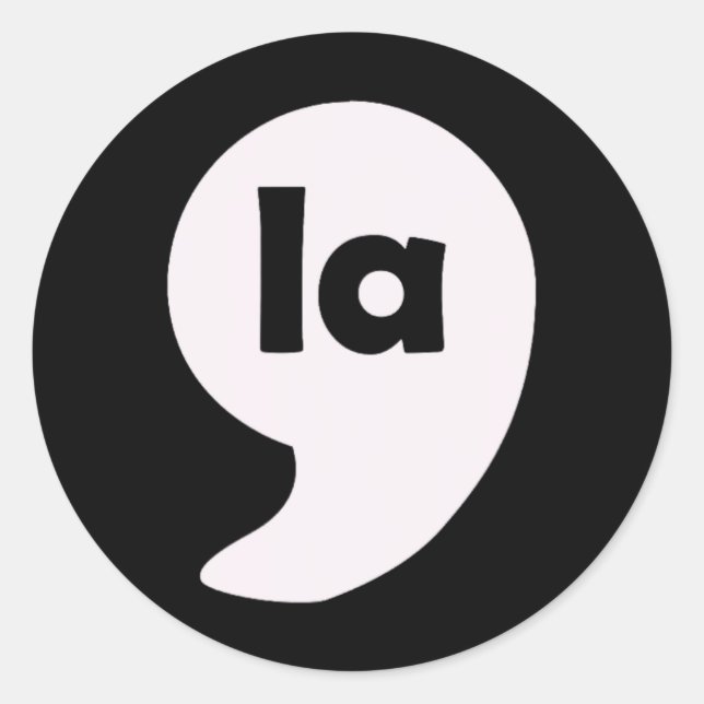 Sticker Rond Comma La Kamala Harris Pour L'Élection De Présiden (Devant)