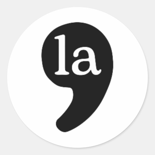 Sticker Rond Comma La Kamala Harris Pour Président 2024 (Devant)