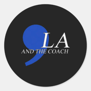 Sticker Rond Comma La Kamala Harris Tim W Coach 2024 La Comma