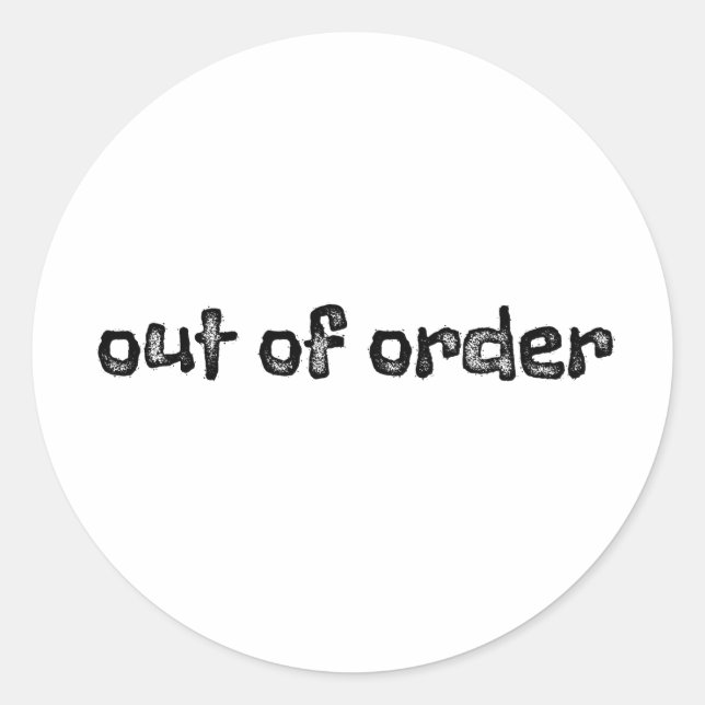Sticker Rond Commande irrégulière (Devant)
