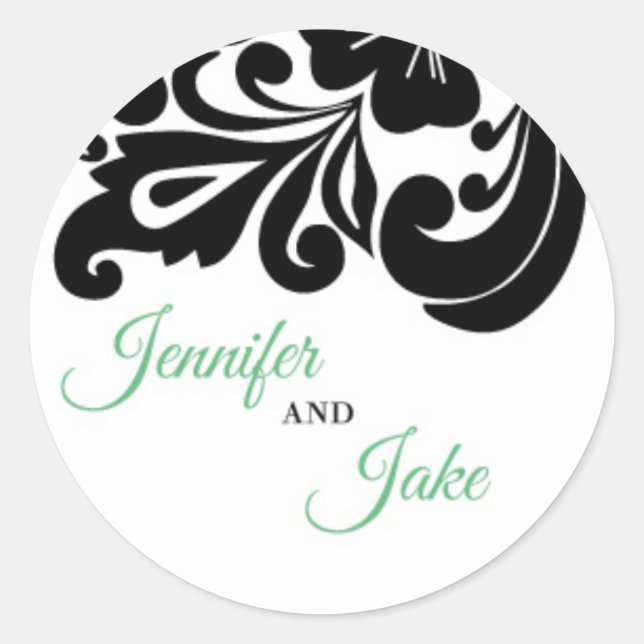 Sticker Rond Commande personnalisée - Jenn (Devant)