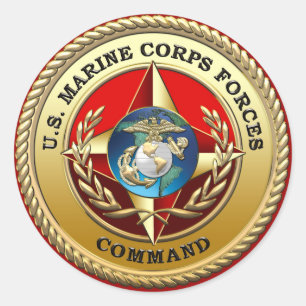 Sticker Rond Commandement des forces de la Marine Corps des Éta