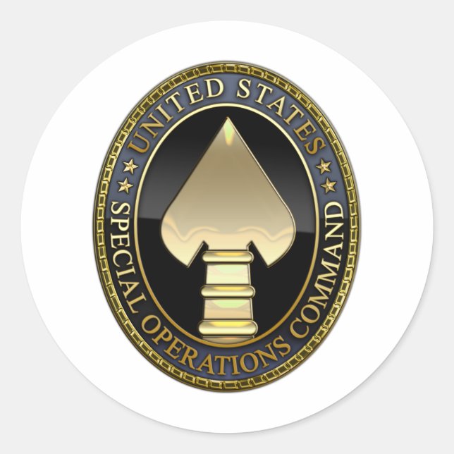 Sticker Rond Commandement des opérations spéciales des États-Un (Devant)