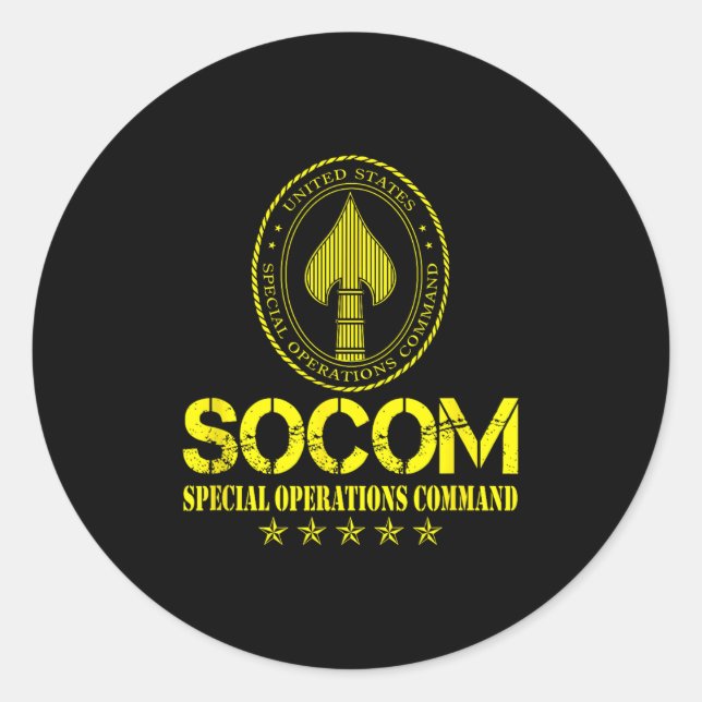 Sticker Rond Commandement des opérations spéciales Socom Patrio (Devant)