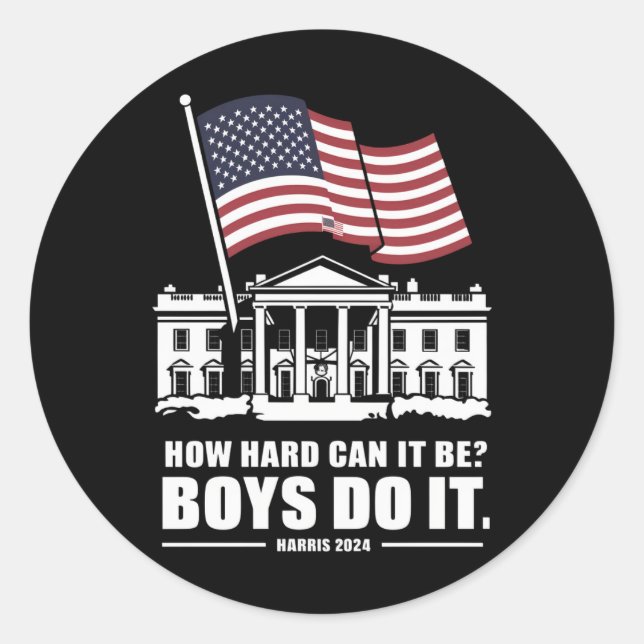 Sticker Rond Comme Ça Peut Être Difficile Pour Les Garçons Fait (Devant)