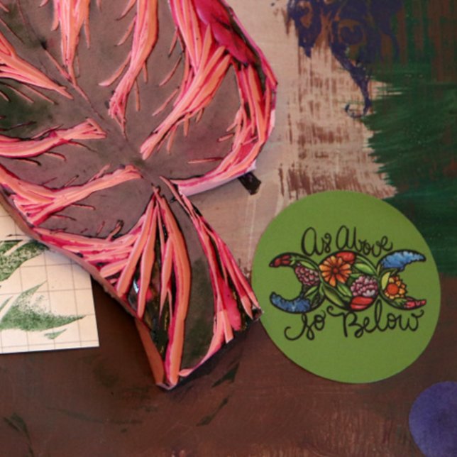 Sticker Rond Comme Ci-Dessous Triple Moon (Créateur téléchargé)