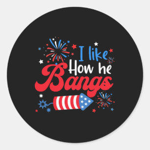 Sticker Rond Comme comment elle explose Fireworks Funny Couple