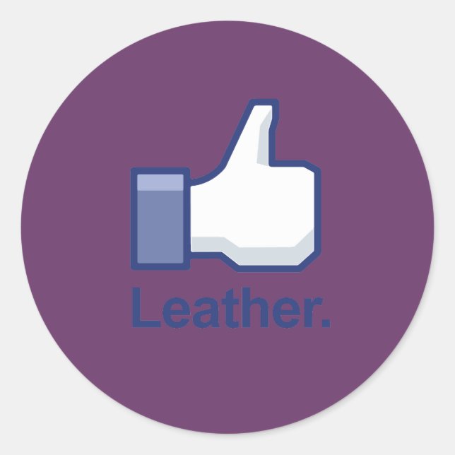 Sticker Rond Comme du cuir (Devant)