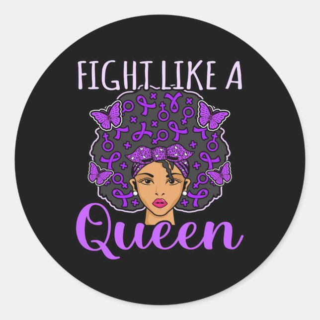 Sticker Rond Comme la reine Alzheimerheimer de la conscience vi (Devant)