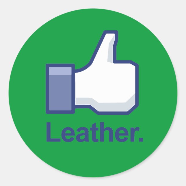 Sticker Rond Comme le cuir (Devant)