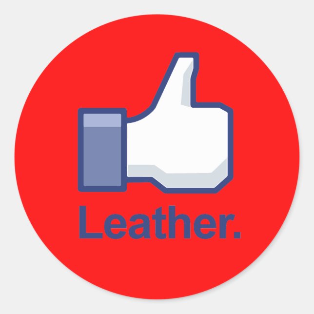 Sticker Rond Comme le cuir (Devant)