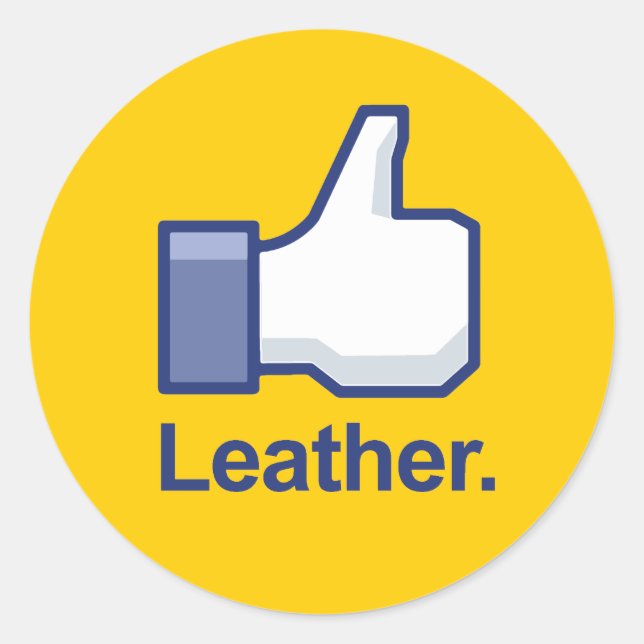 Sticker Rond Comme le cuir (Devant)