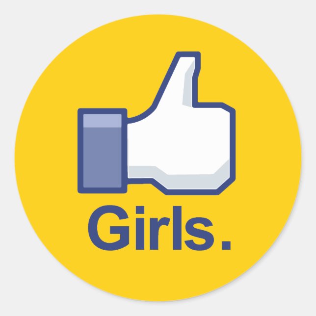 Sticker Rond Comme les filles (Devant)