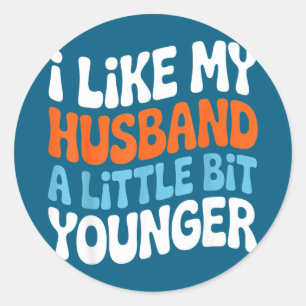 Sticker Rond Comme mari fiançailles fiancé couple mari femme