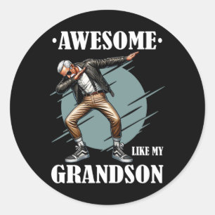 Sticker Rond Comme Mon Petit-Fils