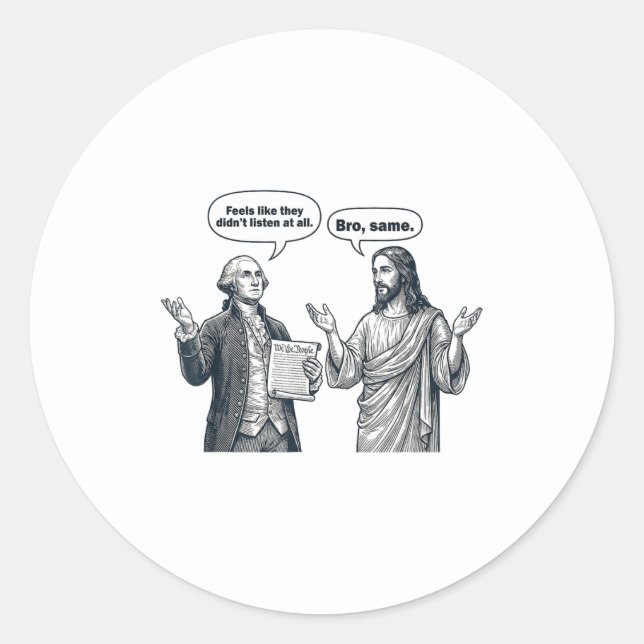Sticker Rond Comme N'a Pas Écouté Tout Frère (Devant)