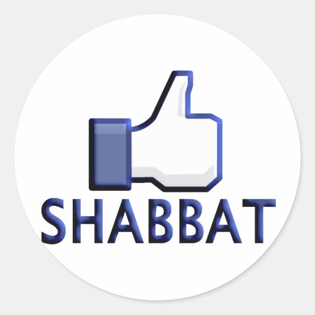 Sticker Rond Comme Shabbat (Devant)