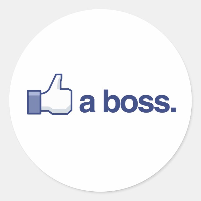 STICKER ROND COMME UN BOSS (Devant)