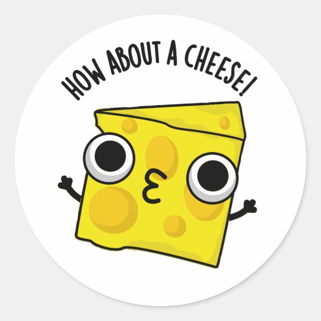 Sticker Rond Comment à propos d'un jeu de mots drôle sur le fro (Devant)