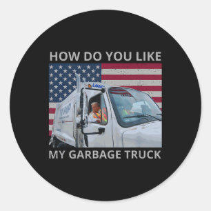 Sticker Rond Comment aimez-vous mon trajet en camion de garage