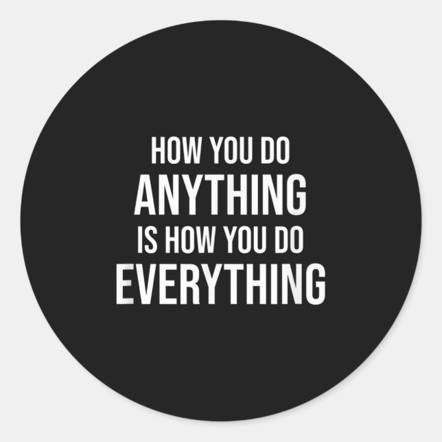 Sticker Rond Comment faire tout Motivational Citer Entrepreneur (Devant)