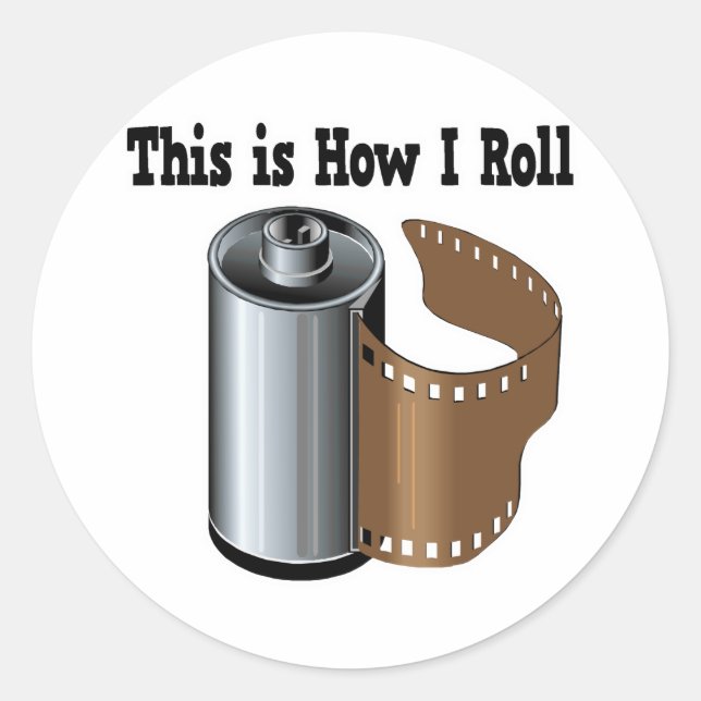 Sticker Rond Comment je fais rouler la pellicule (Devant)
