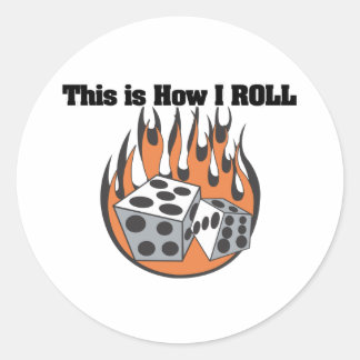 Sticker Rond Comment je roule (dés)
