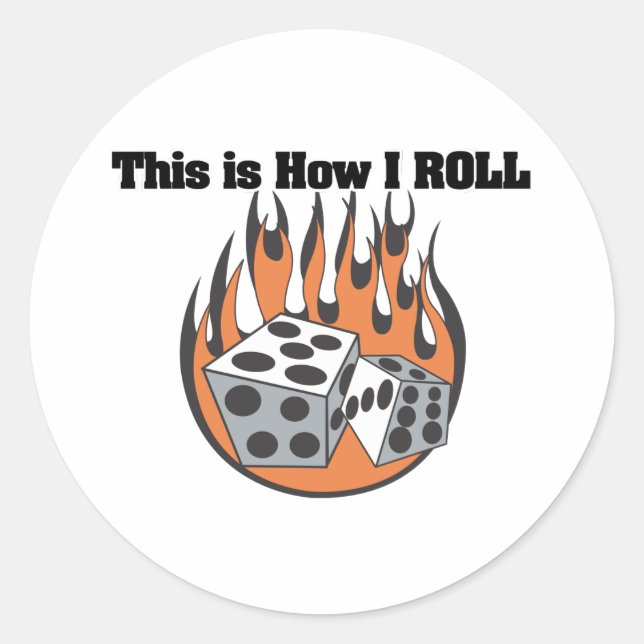 Sticker Rond Comment je roule (dés) (Devant)