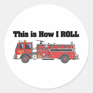 Sticker Rond Comment je roule (Moteur d'incendie/Camion)