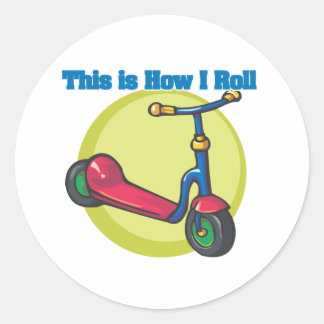 Sticker Rond Comment je roule (Scooter)