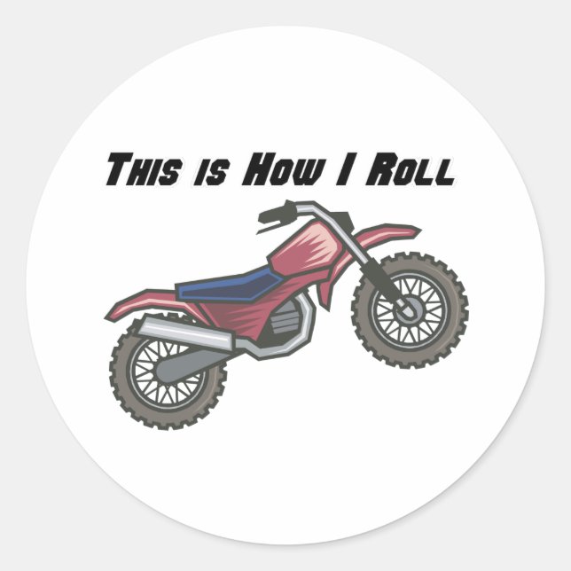 Sticker Rond Comment je roule (Vélo droit) (Devant)