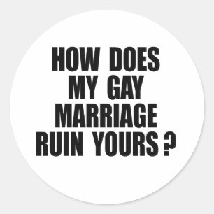 STICKER ROND COMMENT MON MARIAGE RUINE-T-IL LES VÔTRES ?