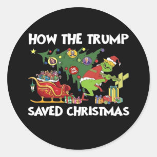 Sticker Rond Comment Trump a sauvé Noël
