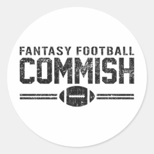 Sticker Rond Commisme de football Imaginaire