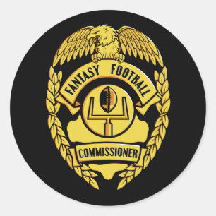 Sticker Rond Commissaire Imaginaire au football