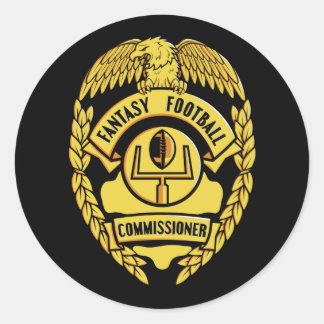 Sticker Rond Commissaire Imaginaire au football