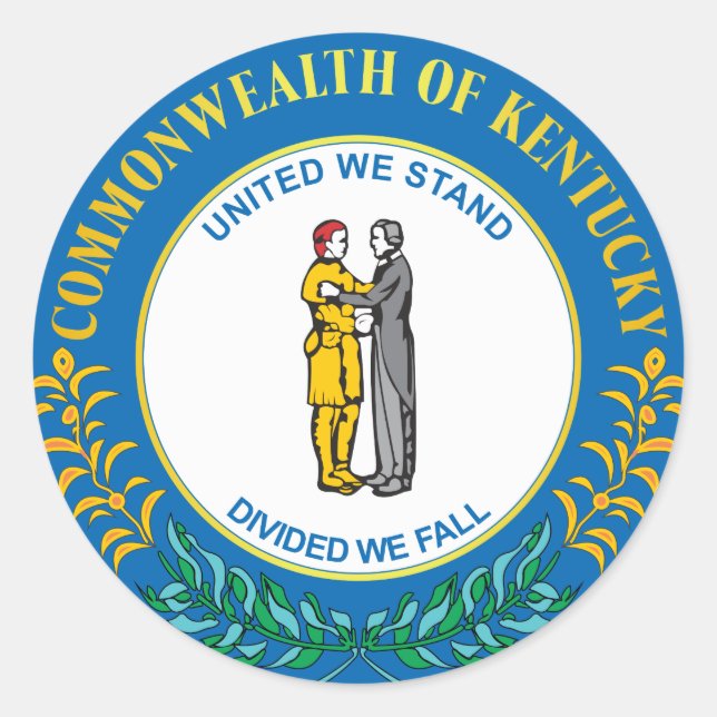 Sticker Rond Commonwealth du Kentucky (Devant)