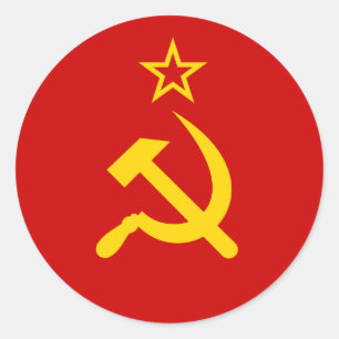 Sticker Rond Communauté Russia Flag USSR